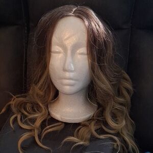 Elegant Brown Blonde Ombre Wavy Wig #2